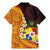 Tonga Culture Family Matching Mermaid Dress and Hawaiian Shirt Ngatu Pattern with Plumeria and Hibiscus