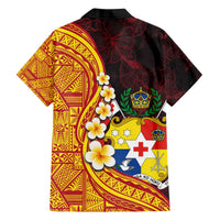Tonga Culture Family Matching Puletasi and Hawaiian Shirt Ngatu Pattern with Plumeria and Hibiscus LT03 - Polynesian Pride