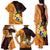 Tonga Culture Family Matching Tank Maxi Dress and Hawaiian Shirt Ngatu Pattern with Plumeria and Hibiscus