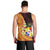 Tonga Culture Men Tank Top Ngatu Pattern with Plumeria and Hibiscus