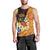 Tonga Culture Men Tank Top Ngatu Pattern with Plumeria and Hibiscus