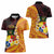 Tonga Culture Women Polo Shirt Ngatu Pattern with Plumeria and Hibiscus