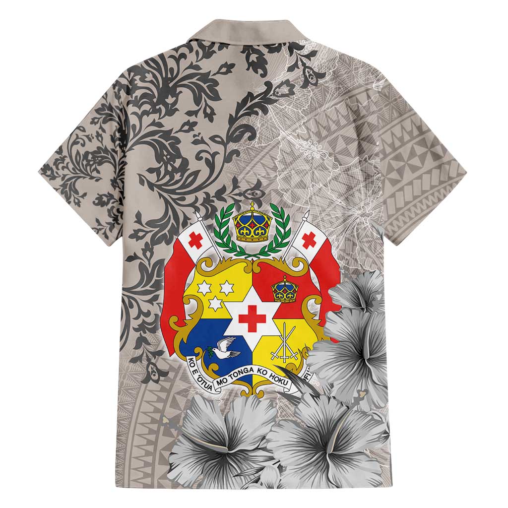 Tonga Culture Family Matching Long Sleeve Bodycon Dress and Hawaiian Shirt Ngatu Pattern and Blooming Hibiscus LT03 - Polynesian Pride