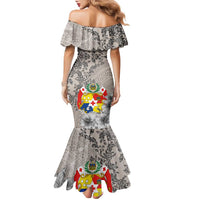 Tonga Culture Family Matching Mermaid Dress and Hawaiian Shirt Ngatu Pattern and Blooming Hibiscus LT03 - Polynesian Pride