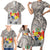 Tonga Culture Family Matching Short Sleeve Bodycon Dress and Hawaiian Shirt Ngatu Pattern and Blooming Hibiscus