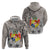 Tonga Culture Hoodie Ngatu Pattern and Blooming Hibiscus