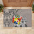 Tonga Culture Rubber Doormat Ngatu Pattern and Blooming Hibiscus