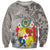 Tonga Culture Sweatshirt Ngatu Pattern and Blooming Hibiscus