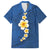 Polynesian Hibiscus and Plumeria with Tapa Pattern Hawaiian Shirt Blue Color