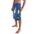 Polynesian Hibiscus and Plumeria with Tapa Pattern Lavalava Blue Color