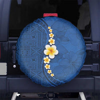 Polynesian Hibiscus and Plumeria with Tapa Pattern Spare Tire Cover Blue Color LT03 - Polynesian Pride