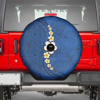Polynesian Hibiscus and Plumeria with Tapa Pattern Spare Tire Cover Blue Color LT03 - Polynesian Pride