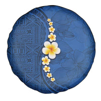 Polynesian Hibiscus and Plumeria with Tapa Pattern Spare Tire Cover Blue Color LT03 - Polynesian Pride