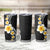 Pacific Hibiscus and Plumeria with Tapa Pattern Tumbler Cup Black Color