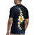 Pacific Hibiscus and Plumeria with Tapa Pattern Rugby Jersey Dark Blue Color