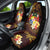 Tonga Ngatu and Hibiscus with Polynesian Tattoo Car Seat Cover Gold and Oxblood Color