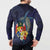 Tonga Vava'u Humpback Whale Blue Water Button Sweatshirt Polynesian Hibiscus Flowers