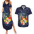 Tonga Vava'u Humpback Whale Blue Water Couples Matching Summer Maxi Dress and Hawaiian Shirt Polynesian Hibiscus Flowers