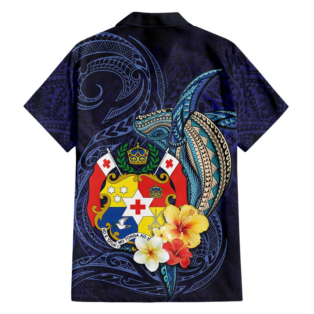 Tonga Vava'u Humpback Whale Blue Water Family Matching Long Sleeve Bodycon Dress and Hawaiian Shirt Polynesian Hibiscus Flowers LT03 - Polynesian Pride