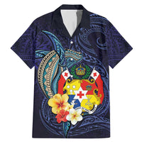 Tonga Vava'u Humpback Whale Blue Water Family Matching Mermaid Dress and Hawaiian Shirt Polynesian Hibiscus Flowers LT03 Dad's Shirt - Short Sleeve Blue - Polynesian Pride