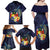 Tonga Vava'u Humpback Whale Blue Water Family Matching Off Shoulder Maxi Dress and Hawaiian Shirt Polynesian Hibiscus Flowers