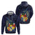 Tonga Vava'u Humpback Whale Blue Water Hoodie Polynesian Hibiscus Flowers