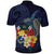 Tonga Vava'u Humpback Whale Blue Water Polo Shirt Polynesian Hibiscus Flowers