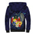 Tonga Vava'u Humpback Whale Blue Water Sherpa Hoodie Polynesian Hibiscus Flowers