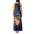 Tonga Vava'u Humpback Whale Blue Water Tank Maxi Dress Polynesian Hibiscus Flowers