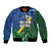 Solomon Islands Polynesian Tribal Shark and Crocodile Bomber Jacket