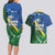 Solomon Islands Polynesian Tribal Shark and Crocodile Couples Matching Long Sleeve Bodycon Dress and Hawaiian Shirt