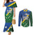 Solomon Islands Polynesian Tribal Shark and Crocodile Couples Matching Mermaid Dress and Long Sleeve Button Shirt