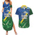 Solomon Islands Polynesian Tribal Shark and Crocodile Couples Matching Summer Maxi Dress and Hawaiian Shirt