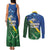 Solomon Islands Polynesian Tribal Shark and Crocodile Couples Matching Tank Maxi Dress and Long Sleeve Button Shirt