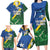 Solomon Islands Polynesian Tribal Shark and Crocodile Family Matching Long Sleeve Bodycon Dress and Hawaiian Shirt