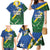 Solomon Islands Polynesian Tribal Shark and Crocodile Family Matching Mermaid Dress and Hawaiian Shirt