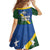 Solomon Islands Polynesian Tribal Shark and Crocodile Family Matching Off Shoulder Maxi Dress and Hawaiian Shirt