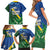 Solomon Islands Polynesian Tribal Shark and Crocodile Family Matching Short Sleeve Bodycon Dress and Hawaiian Shirt