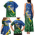 Solomon Islands Polynesian Tribal Shark and Crocodile Family Matching Tank Maxi Dress and Hawaiian Shirt