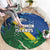 Solomon Islands Polynesian Tribal Shark and Crocodile Round Carpet