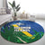 Solomon Islands Polynesian Tribal Shark and Crocodile Round Carpet