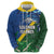 Solomon Islands Polynesian Tribal Shark and Crocodile Zip Hoodie