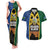 Solomon Islands Remembrance Day Couples Matching Tank Maxi Dress and Hawaiian Shirt Lest We Forget and Polynesian Tattoo Pattern