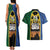 Solomon Islands Remembrance Day Couples Matching Tank Maxi Dress and Hawaiian Shirt Lest We Forget and Polynesian Tattoo Pattern