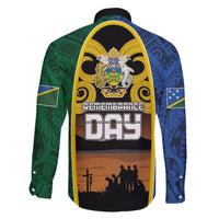 Solomon Islands Remembrance Day Family Matching Puletasi and Hawaiian Shirt Lest We Forget and Polynesian Tattoo Pattern