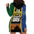 Solomon Islands Remembrance Day Hoodie Dress Lest We Forget and Polynesian Tattoo Pattern