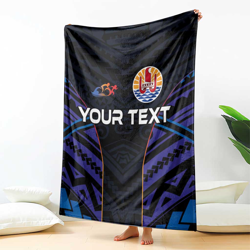 Personalised Tahiti Triathlon Polynesian Pattern Blanket LT03 - Polynesian Pride