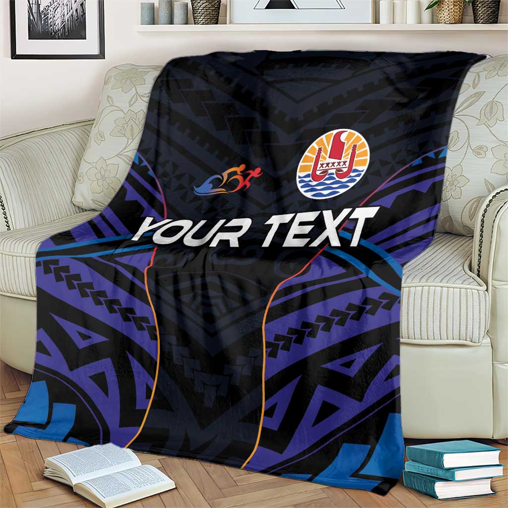 Personalised Tahiti Triathlon Polynesian Pattern Blanket LT03 - Polynesian Pride