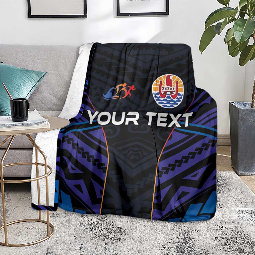 Personalised Tahiti Triathlon Polynesian Pattern Blanket LT03 - Polynesian Pride