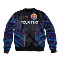 Personalised Tahiti Triathlon Polynesian Pattern Bomber Jacket LT03 - Polynesian Pride